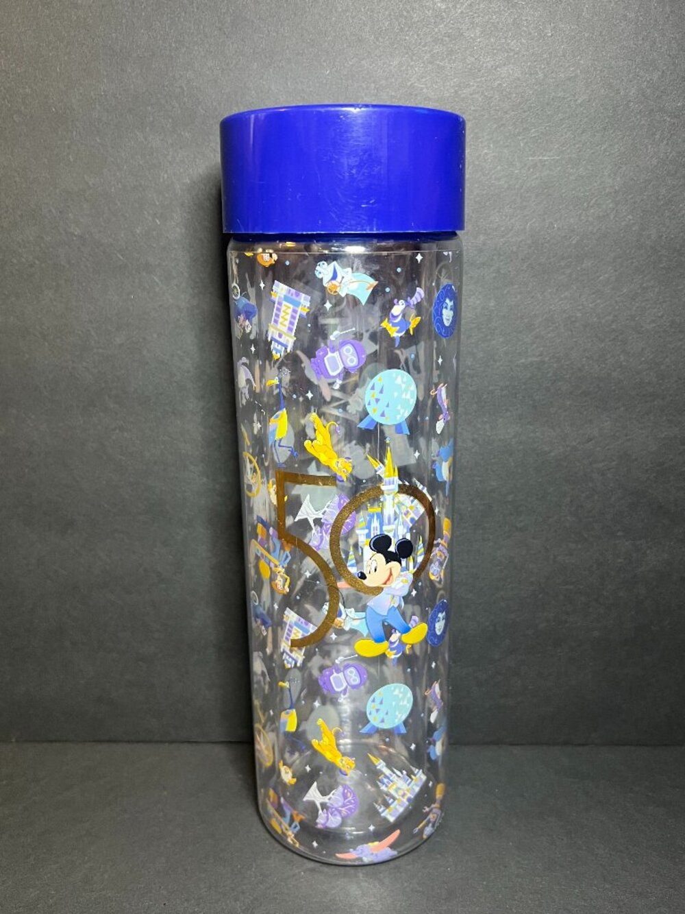 2021 Walt Disney World 50th Anniversary Mickey Mouse Water Bottle Tumbler 18oz